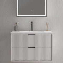 Ariana Wall Hung 900mm Fluted Style Bathroom Vanity