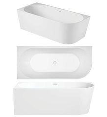 ECO left hand corner bath - GLOSS WHITE 1400/1500/1700mm