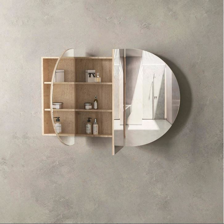 Bondi Shaving Cabinet Natural Oak - NON LED