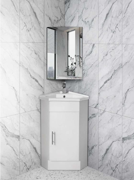 Serin Freestanding Corner Bathroom Vanity