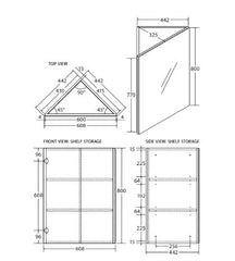 Corner Mirror Cabinet