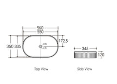 KENSINGTON OVAL BASIN 560X350mm