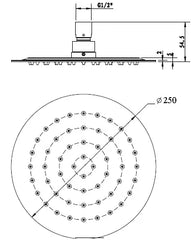 Pavia Shower Head Stainless Steel Round