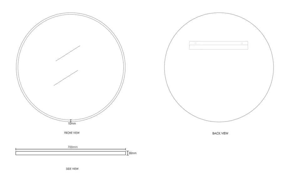 Otti - Round Mirror with Frame