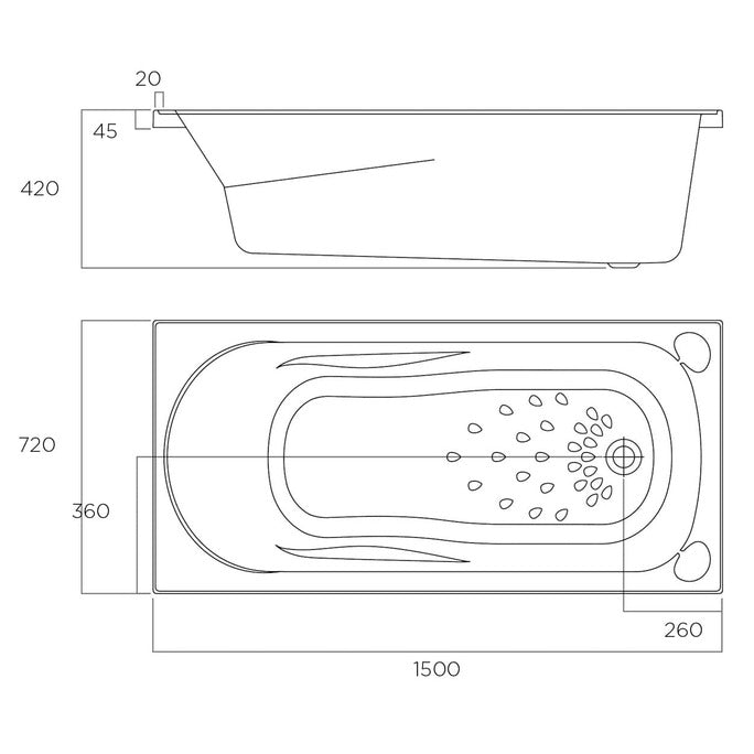 Inset Bath tub - Civic