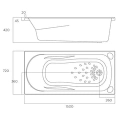 Inset Bath tub - Civic