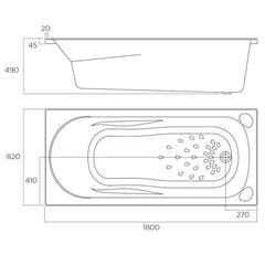 Inset Bath tub - Civic
