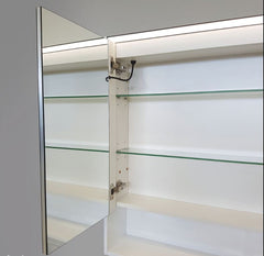 LED Mirror Cabinet with Coloured Side Panels and Interior