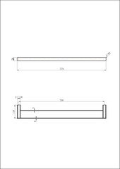 Kiama 750mm Double Towel Rail