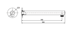 Kiama 300mm Shower Arm