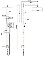 Kiama Dual Shower Rail