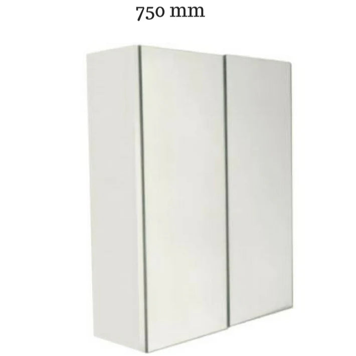 600mm - 1200mm Bella Mirrored Shaving Cabinet White
