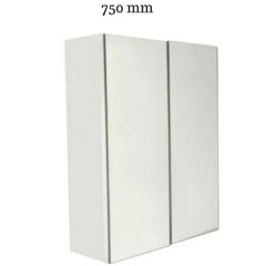 600mm - 1200mm Bella Mirrored Shaving Cabinet White