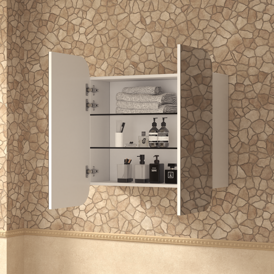Modena Shaving Cabinet - Available in White or TImber