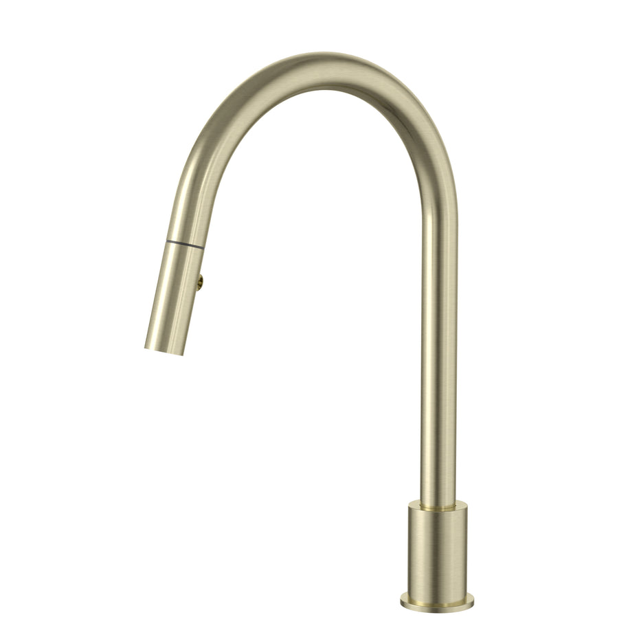 Kitchen hob spout with pull out nozzle