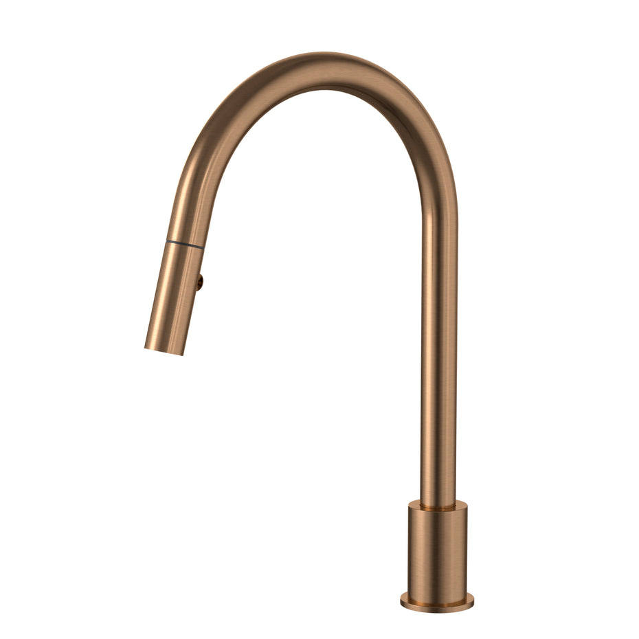 Kitchen hob spout with pull out nozzle