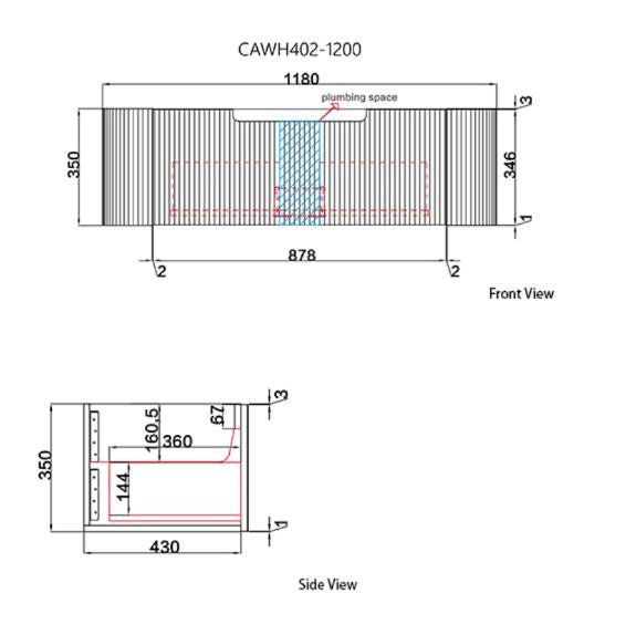 Petra Mark II Wall Hung 1200mm