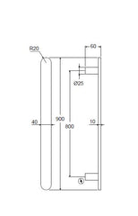 Flat Heated Towel Rail Vertical Mounting - 7 Colours Available