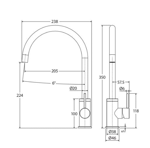 Kaya Sink/Basin Mixer - Fienza