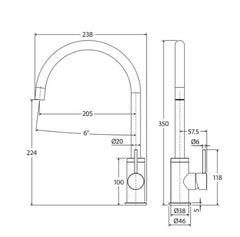 Kaya Sink/Basin Mixer - Fienza