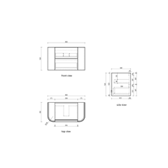 PRE ORDER - Ramee Fluted Wall Hung 900mm Matte White Cabinet