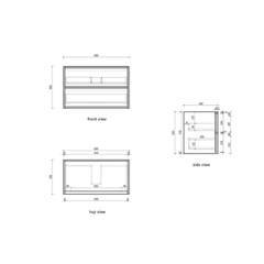Venetta Fluted Framed Wall Hung 900mm Harvest Oak Cabinet