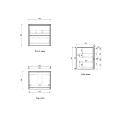 Venetta Framed Wall Hung 600mm Harvest Oak Cabinet