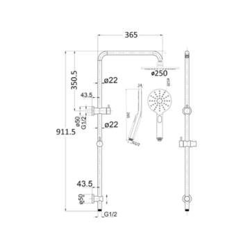 Mica Dual Shower - 6 Colours Available