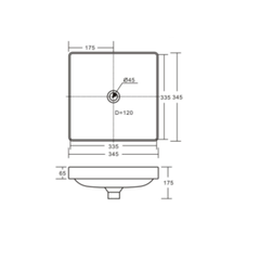 Aluca Square Semi-Inset Basin - 5 Colours Available