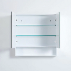 Matte White Shaving Cabinet with Shelf