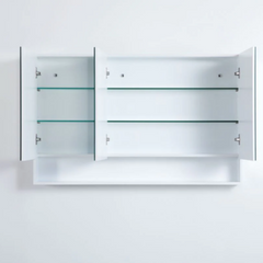 Matte White Shaving Cabinet with Shelf