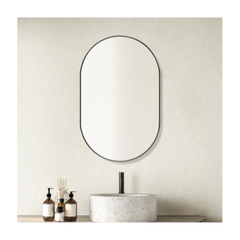 Pill Mirror with Frame - Multiple Colours