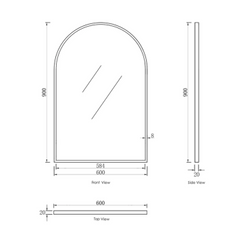 Archie Framed Mirror 900x600mm