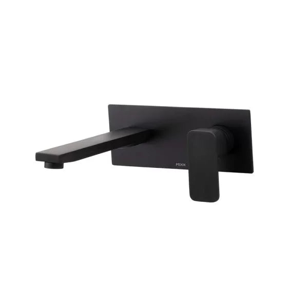 Lily Wall Plate Mixer Matte Black