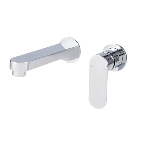 Saffron Dual Wall Plate Mixer Chrome