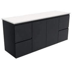 Willo Satin Black 1500 Wall-Hung Vanity