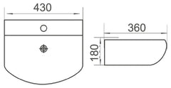 MINTY-II wall hung basin (with bracket)