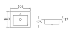 LOIS-II rectangle insert basin