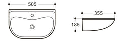 WB 5035W MOBI wall hung basin (with bracket)