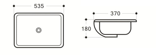WB 5038B QUBI under mount basin