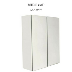 600mm - 1200mm Bella Mirrored Shaving Cabinet White