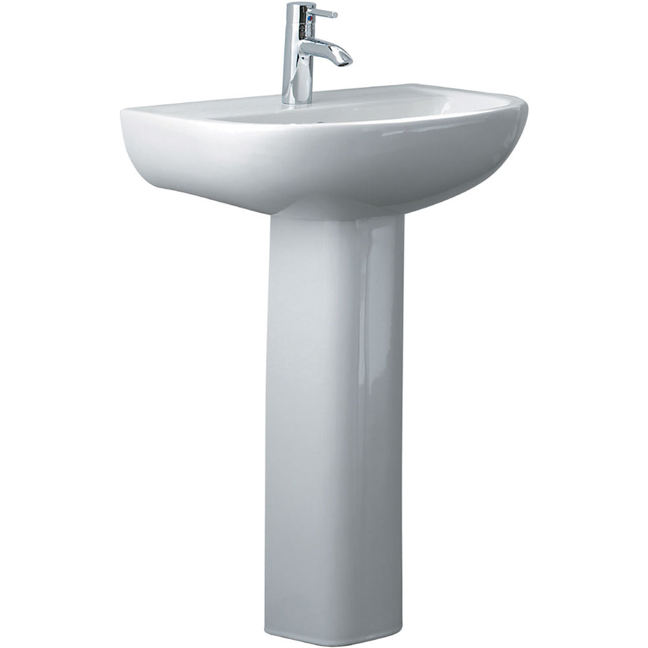 RAK Compact 550 Pedestal Basin, 1 Tap Hole