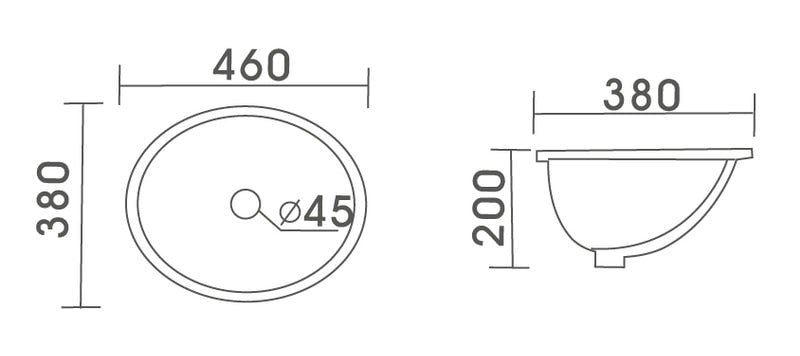 WB 908 SOTTO under counter bowl