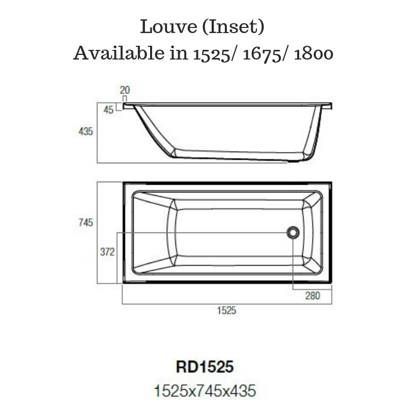 Inset Bath tub - Louve