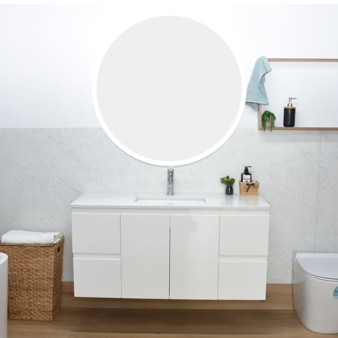 WILLOW 1200mm Wall Hung Bathroom Vanity (480mm Depth) - Cabinet Only