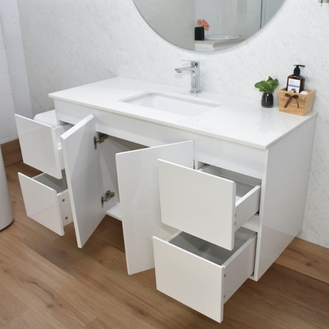 WILLOW 1200mm Wall Hung Bathroom Vanity (480mm Depth) - Cabinet Only