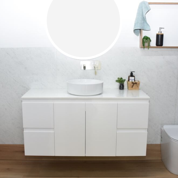 WILLOW 1200mm Wall Hung Bathroom Vanity (480mm Depth) - Cabinet Only