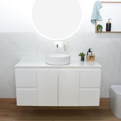 WILLOW 1200mm Wall Hung Bathroom Vanity (480mm Depth) - Cabinet Only