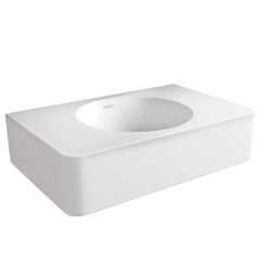 Encanto 470 Cast Stone Wall Basin, No Tap Hole, With Overflow