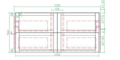 Lily Wall Hung 1200mm Hampton Shaker Style Bathroom Vanity